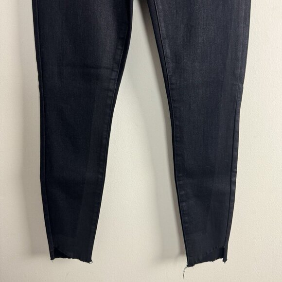 Pistola Jeans Womens Size 27 Aline Coated High Rise Skinny in Black Coated Onyx - Picture 6 of 16